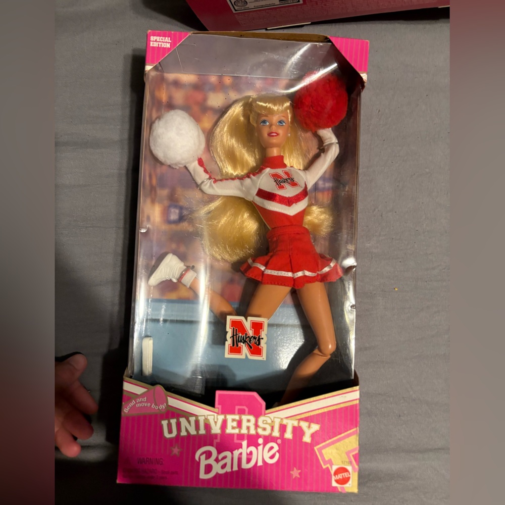 Barbie Nebraska Huskers Cheerleader Doll - Pink and Gold
